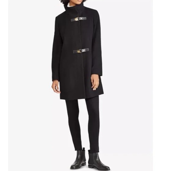 Lauren Ralph Lauren Wool Blend Black Coat | Size 8 - Picture 1 of 7